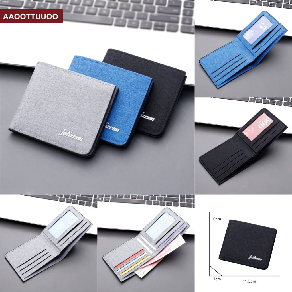 Ví Nam Ngắn Vải Denim Có 3 Màu