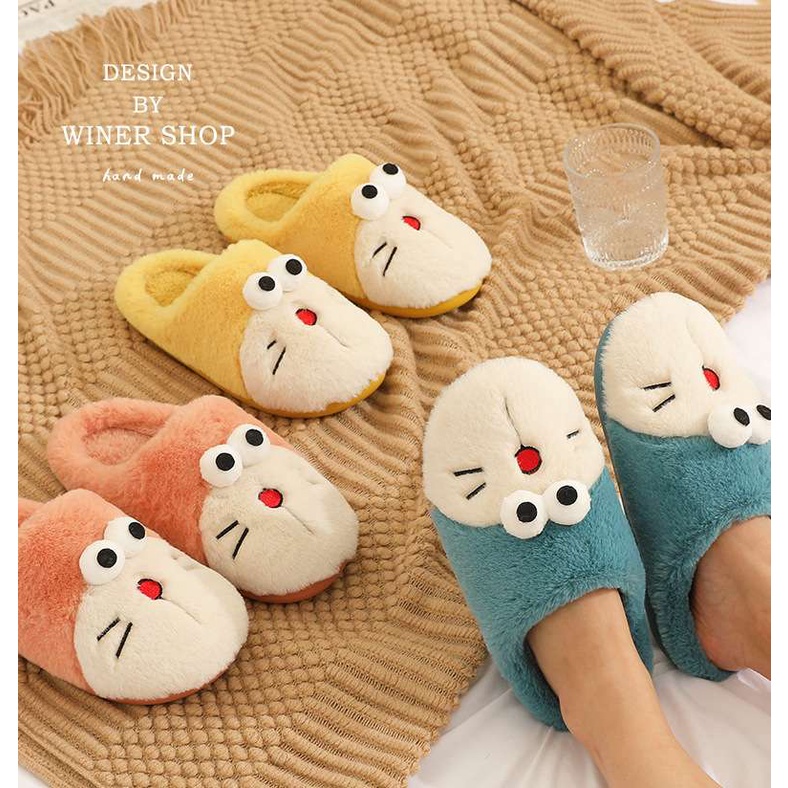 [5❤️][FREESHIP] DÉP LÔNG ĐI TRONG NHÀ HÌNH CHÓ CON, SỌC TAI THỎ, DORAEMON [HCM]