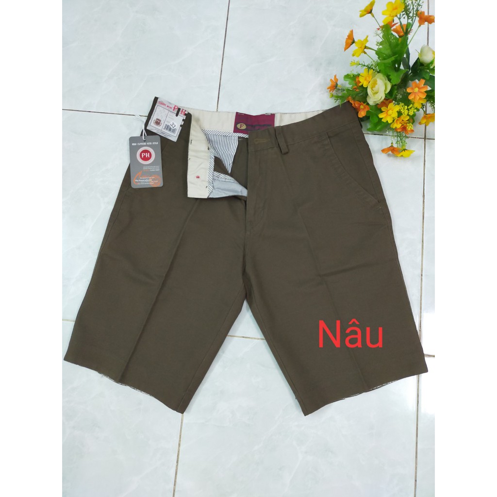 Quần short kaki nam trung niên lịch sự năng động - Xưởng may Phúc Hằng