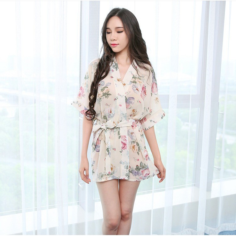Áo Choàng Ngủ Chất Silk Mỏng Hoa Văn CDAN39 | BigBuy360 - bigbuy360.vn