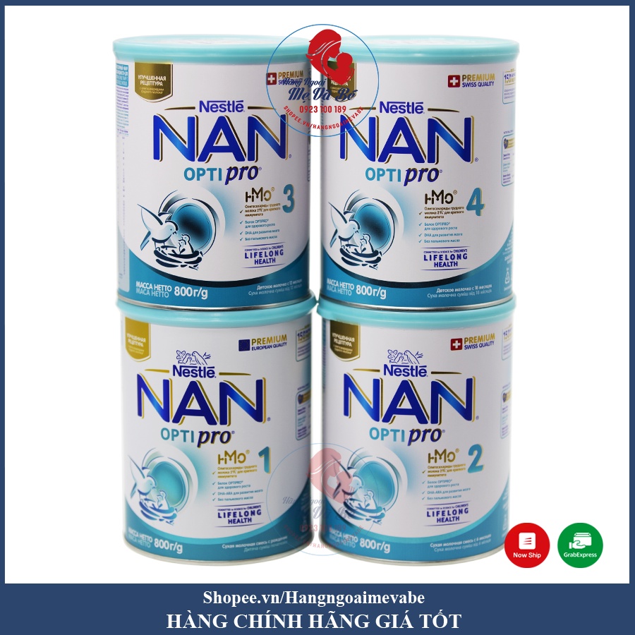 Sữa Nan Nga, sữa bột công thức Nan Optipro cho bé 800g [Date 12/2022]