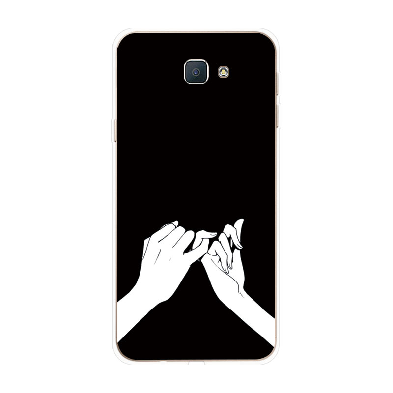 Ốp Lưng Samsung Galaxy J2 J5 J7 Prime TPU mềm Case Cá tính đen tuyền Two
