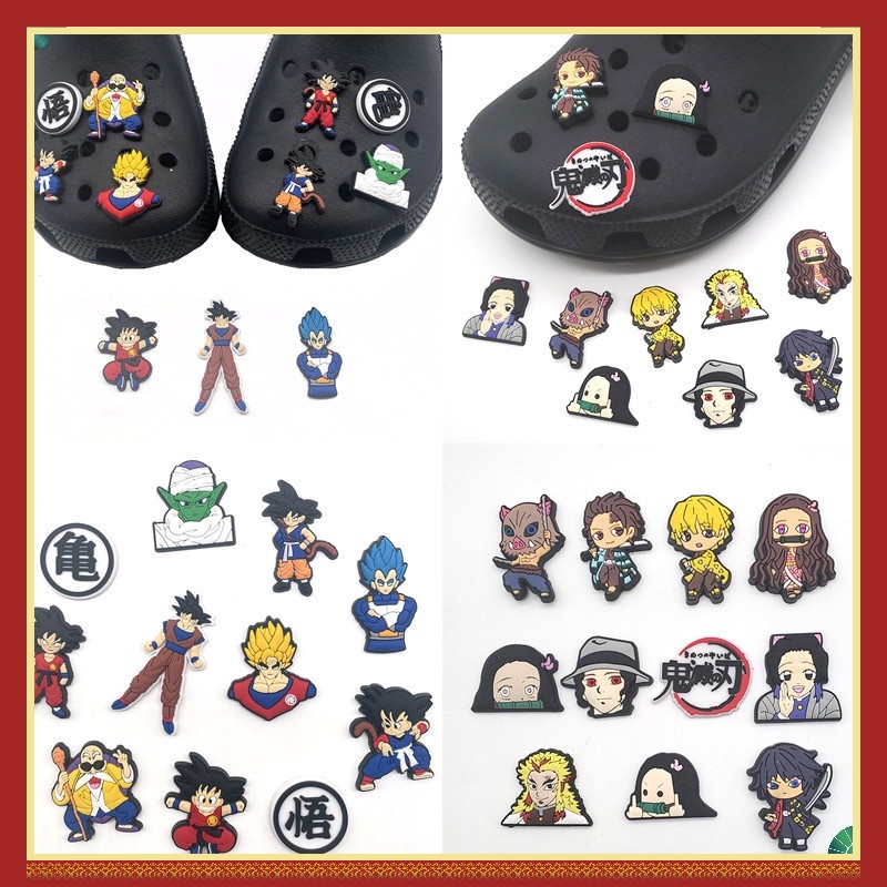 Phụ Kiện Trang Trí Giày Hình Hoa Hoạt Hình Nhật Bản