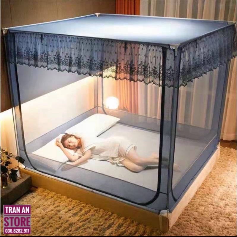 Màn hộp đặt giường khung cứng bản nâng cấp