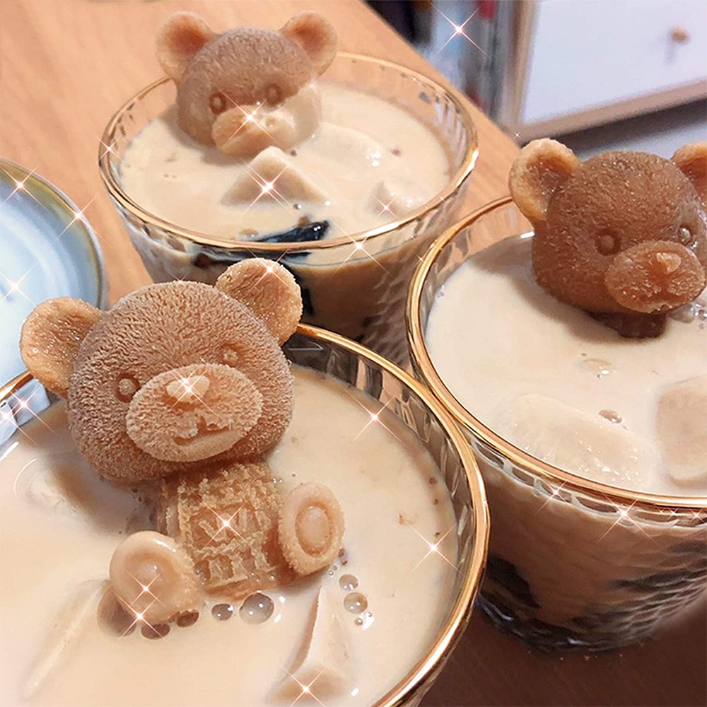 Khuôn Silicone Làm Đá Viên Hình Con Gấu