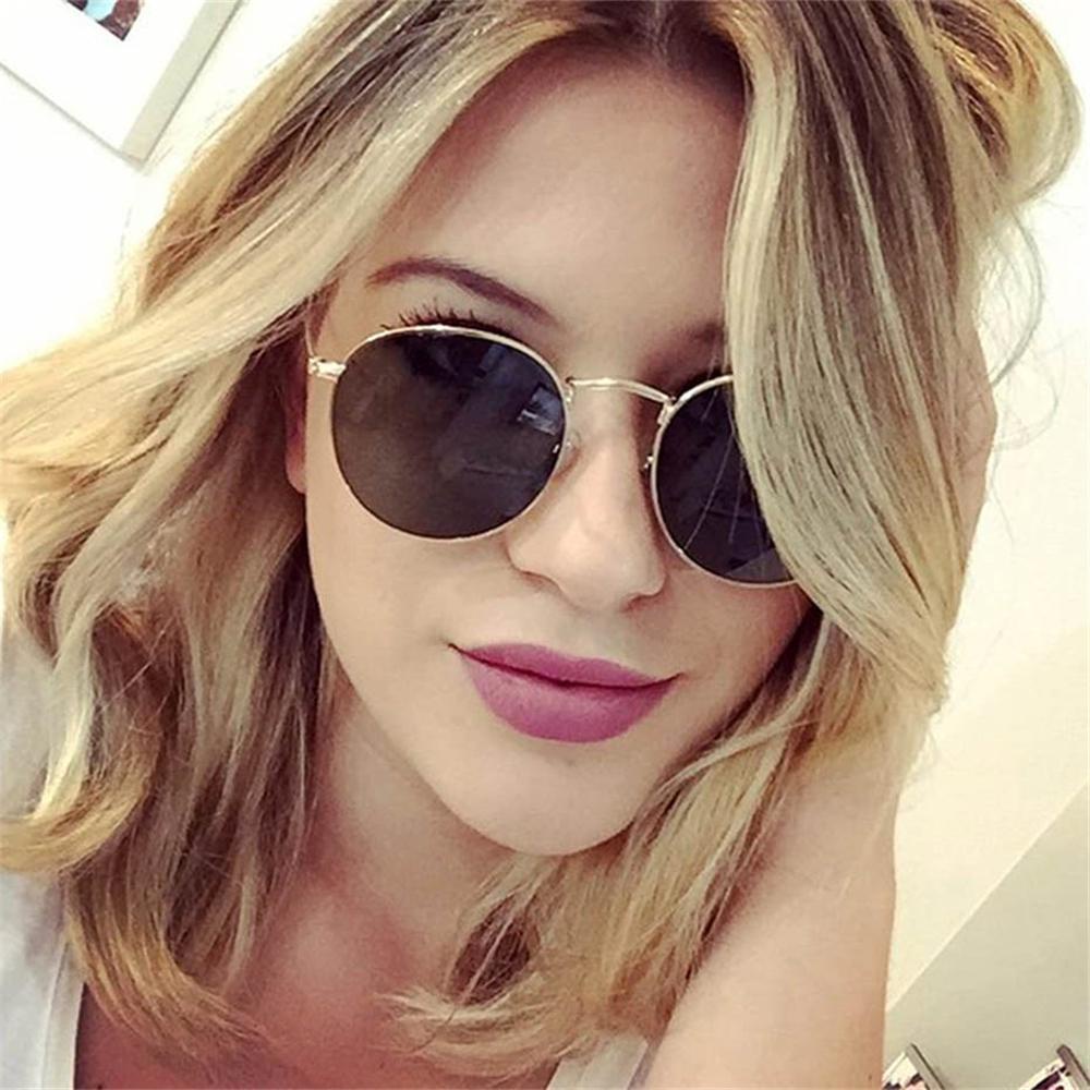 Kính Mát Tròn Gọng Kim Loại Phong Cách Hippie Thời Trang Mùa Hè