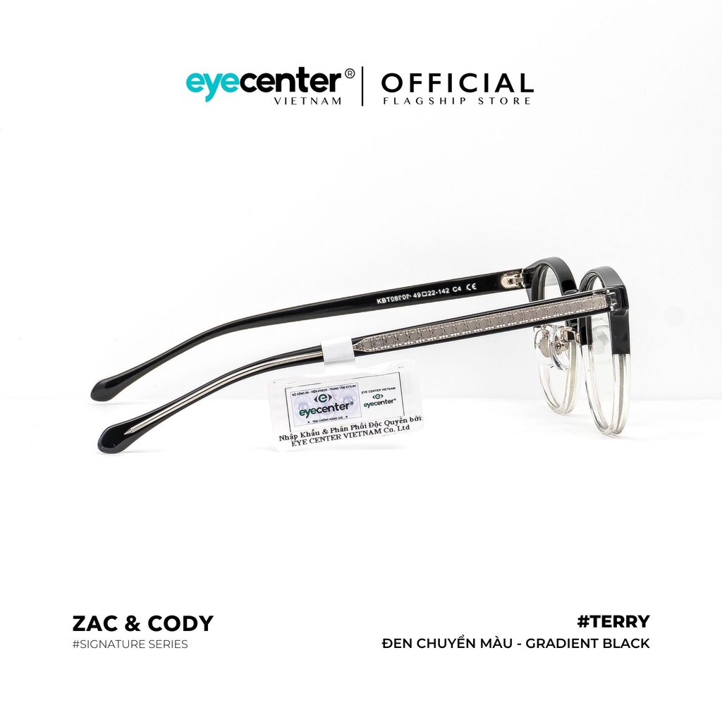 Gọng kính cận nam nữ A47-S chính hãng TERRY by ZAC &amp; CODY nhập khẩu Eye Center Vietnam