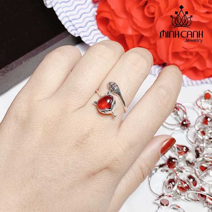 Nhẫn Bạc Hồ Ly Phong Thủy Bạc Ta Freesize - Minh Canh Jewelry