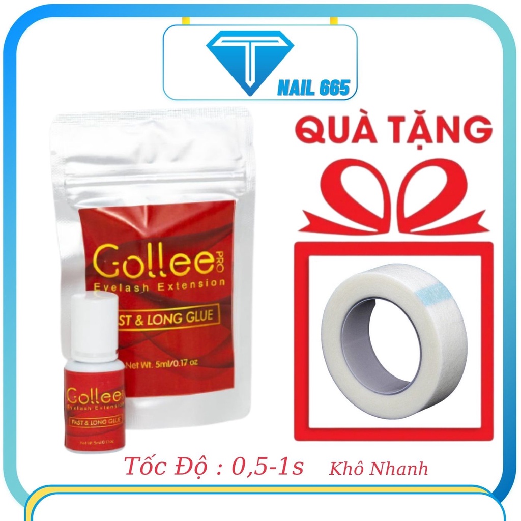 Keo nối mi bền ít cay , Keo mi chính hãng GOLLEE siêu bền thích hợp nối mùa đông , tốc độ nối nhanh 0.5,1,5S