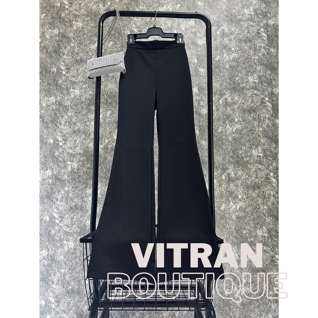 Quần ống loe lưng cao hack dáng