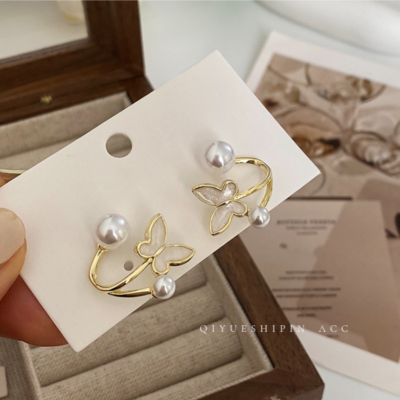 Khuyên Tai Hình Bướm Đính Ngọc Trai Phong Cách Hàn Quốc9252022 Khuyên Tai Hình Bông Hoa Đơn Giản Xinh Xắn Cho Nữ