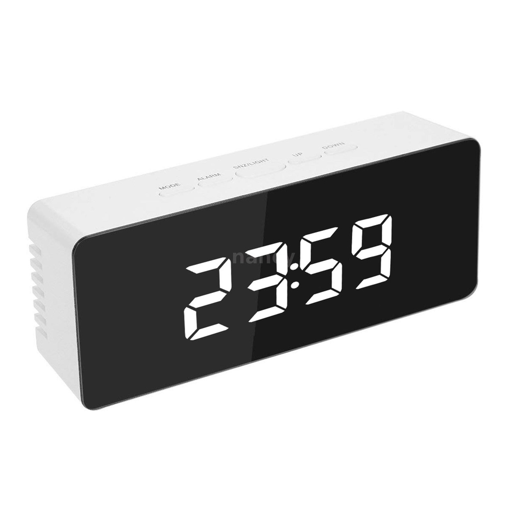 Đồng Hồ Báo Thức Điện Tử Để Bàn Có Màn Hình Led Hiển Thị Nhiệt Độ