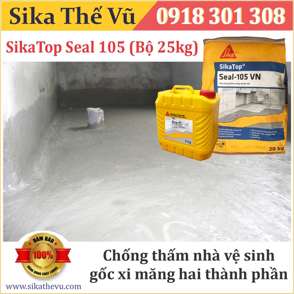 Sika - Chống Thấm Nhà Vệ Sinh - SikaTop Seal 105 (bộ 25kg) SIKA THẾ VŨ