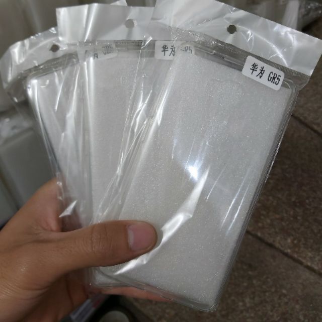 Bộ 3 chiếc ốp dẻo silicon huawei GR 5 2016 trong suốt (loại tốt)