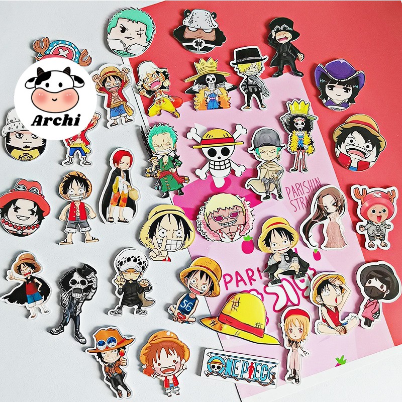 [Mã WASKT410K giảm 10K đơn 50K] Phụ kiện cài trang trí áo, balo, túi ví mẫu one piece ( 35 mẫu)