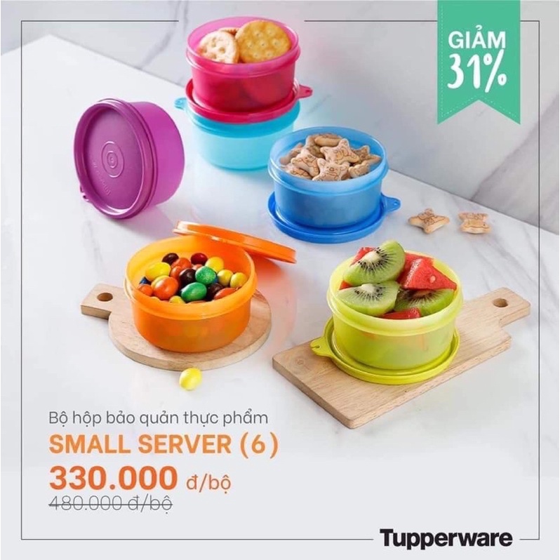 Tupperware set hộp đựng thức ăn cho bé Colorful Small Saver / Mini Cutie / Mini Rec