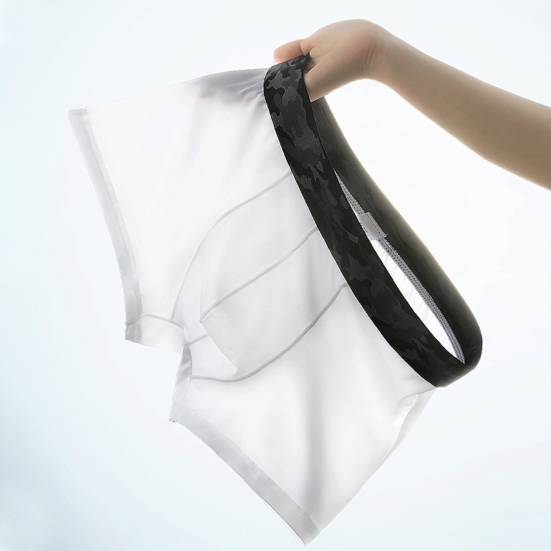 Quần Lót Boxer Vải Lụa Lạnh Mỏng Trong Suốt Thoáng Khí Thoải Mái Gợi Cảm Thời Trang Mùa Hè Mới 149