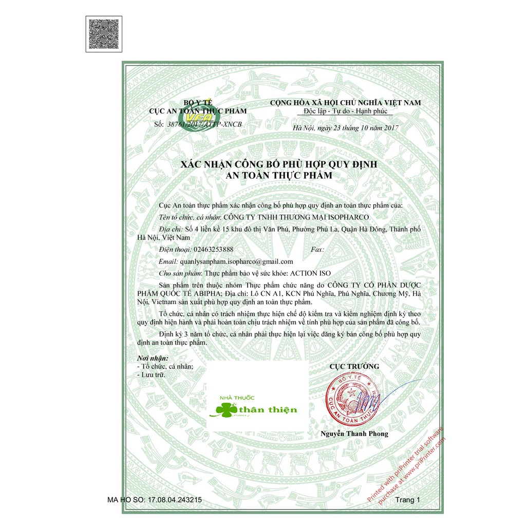 Action Iso- Hỗ trợ tăng cường sinh lý nam, bổ thận tráng dương