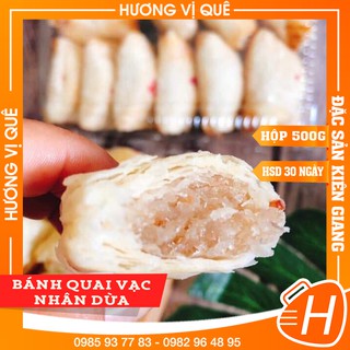Bánh Quai Vạc Nhân Dừa - Hộp 500g - Đặc Sản Kiên Giang