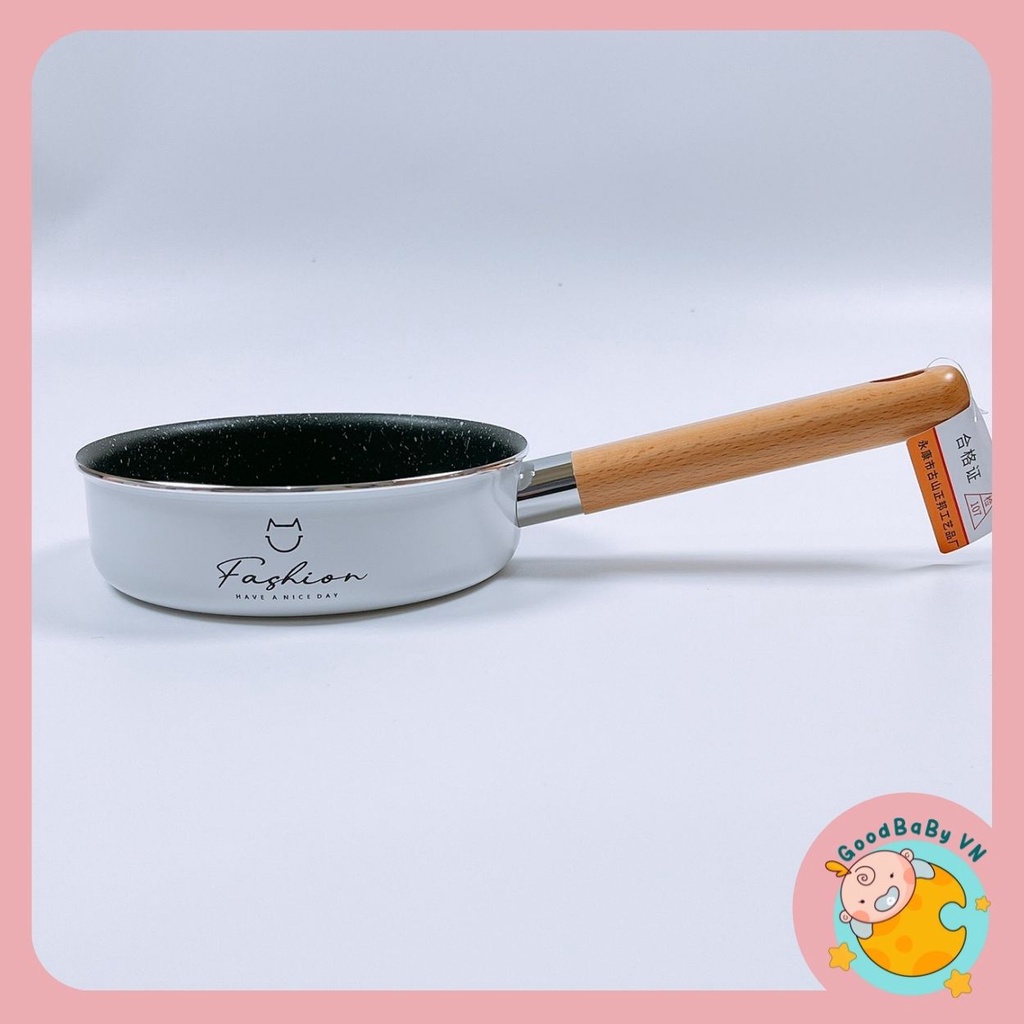 Bộ nồi chảo ăn dặm ,nấu cháo,quấy bột kèm xửng hấp cho bé FASHION chống dính cao cấp Goodbabyvn