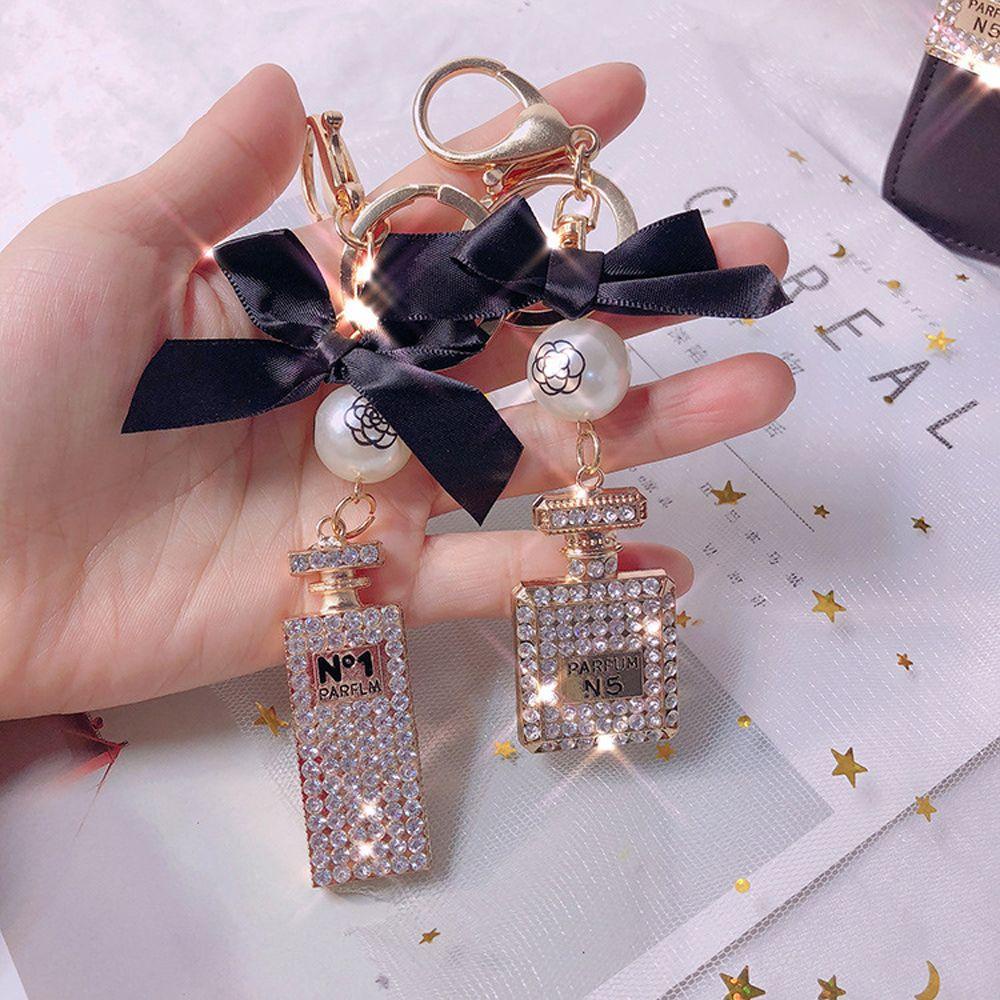 Móc Khóa Kim Loại Hình Lọ Nước Hoa Thời Trang