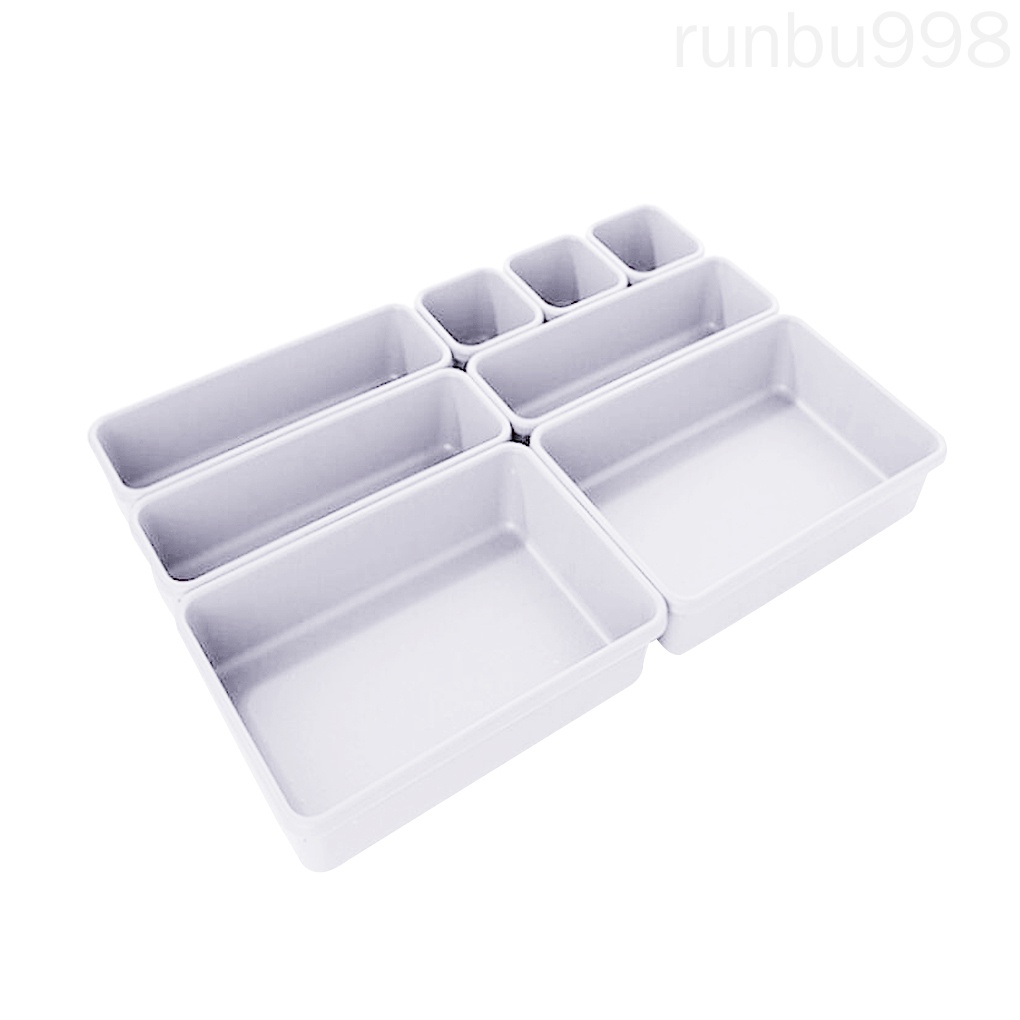 Set 8 khay nhựa chia ngăn kéo tiện dụng cho gia đình / văn phòng