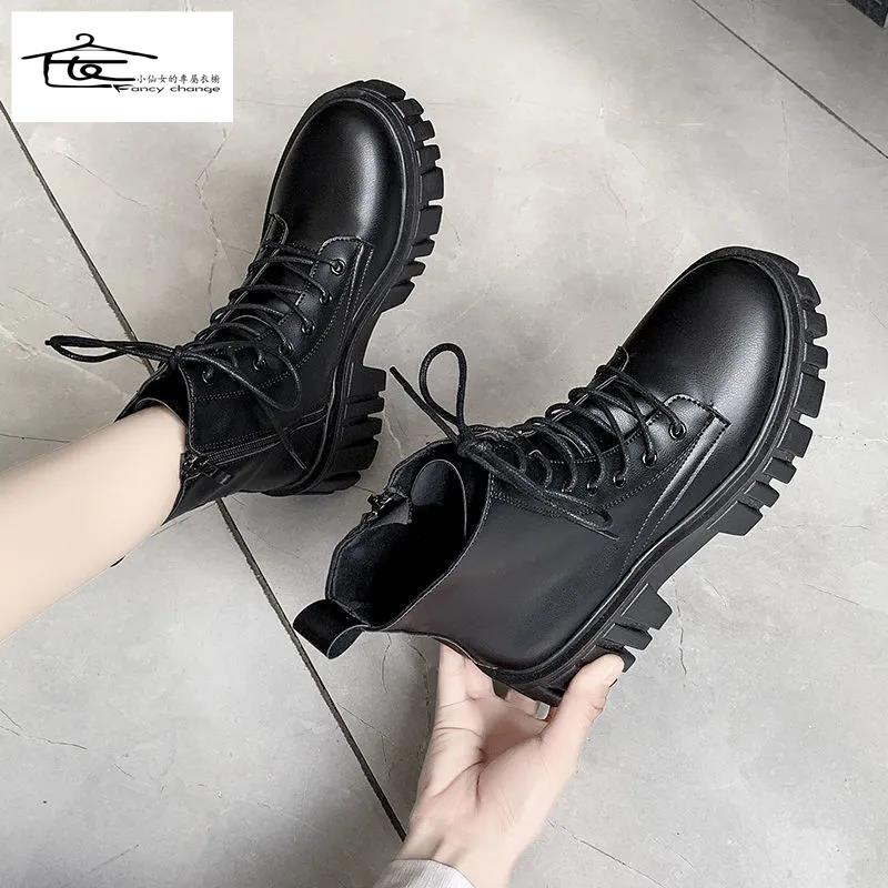 Giày Boot Martin Thiết Kế Mới Cổ Ngắn Thời Trang Mùa Xuân Thu Dành Cho Nữ~2022