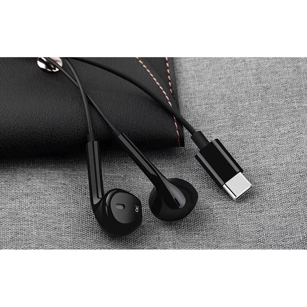 Tai Nghe Nhét Tai Jack Cắm Type C Tích Hợp Microphone Hỗ Trợ Đàm Thoại - Kèm Theo Túi Tai Nghe Chống Va Đập