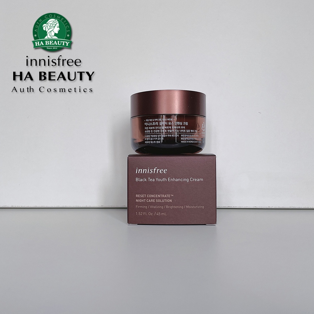 Kem dưỡng ẩm chống lão hóa innisfree phục hồi da trà đen Black Tea Youth Enhancing Cream 45 mL