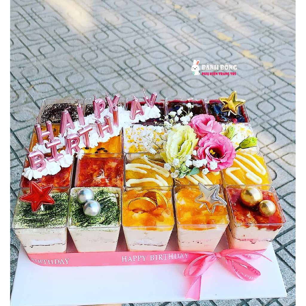 Cốc Mousse Hộp Nhựa Đựng Bánh TIM VUÔNG TRÒN TAM GIÁC HCN OVAL Đồ trang Trí cho Bánh Kem Sinh Nhật