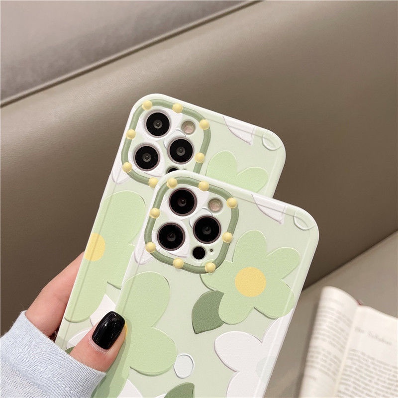 Green Flowers Pattern Phone Case For IPhone 11 12 Pro Max Xr XsMax 7 8 Plus SE 2020  Fa33e