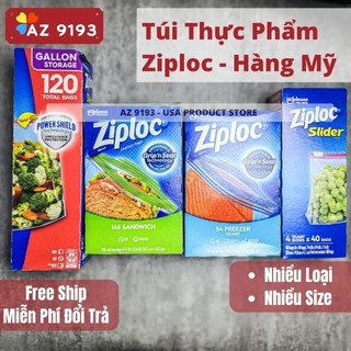 [Mua Tại Mỹ] Túi Đựng Thực Phẩm Ziploc (ziplock), Mua Tại Mỹ - Đồ Khô, Đồ Đông Lạnh, Đồ Tươi Sống - Az9193