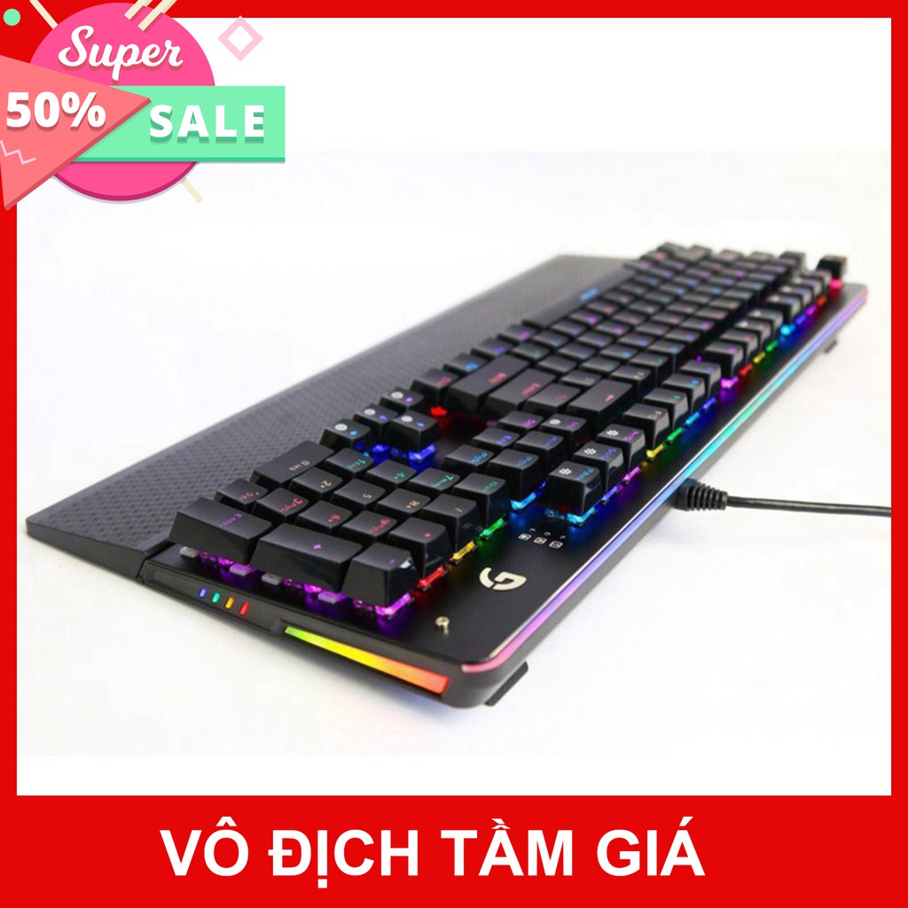 Bàn phím cơ gaming Fuhlen S Subverter led RGB - Blue Switch Black - Chính hãng - Có tem chống hàng giả