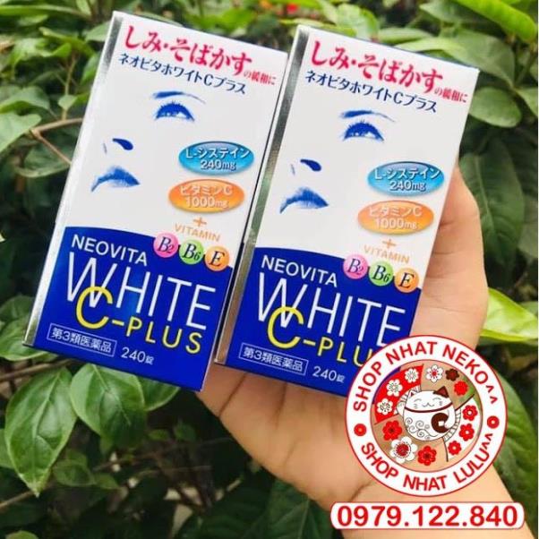 Hộp đựng 240 viên trắng da Vita white C plus Nhật bản