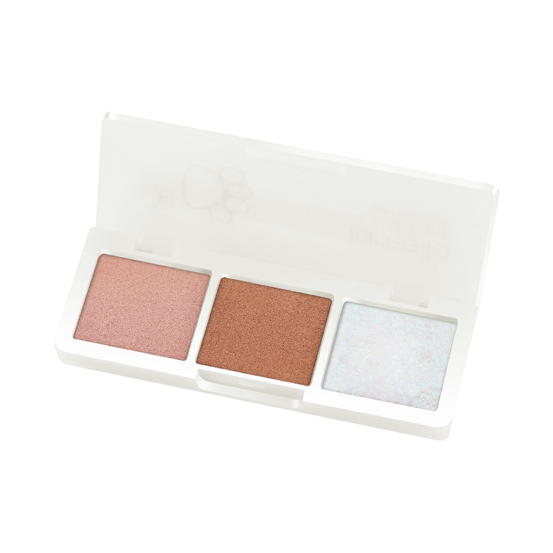 Phấn mắt Lameila, bảng phấn mắt 3 ô mini nôi địa trung tông nâu cam hồng C18 - Sammi beauty