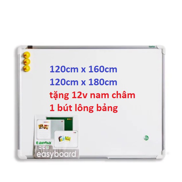 Bảng từ trắng hàn quốc tan ha kích thước 120 x 160cm tặng kèm bút,nam châm,lau bảng