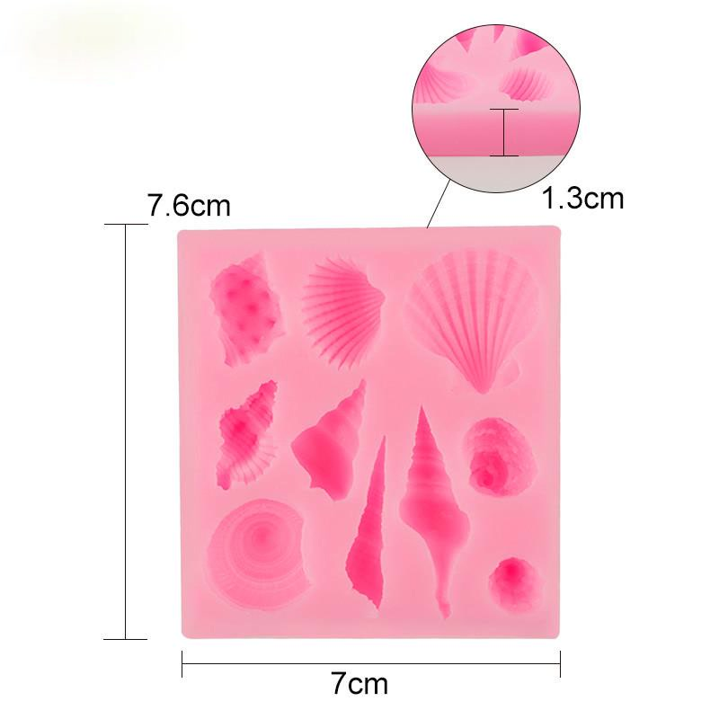 Khuôn Silicon Làm Bánh Hình Vỏ Sò 3d