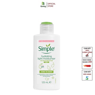 Kem dưỡng ẩm dành cho mọi loại da Simple Kind To Skin Hydrating Light Moisturiser 125ml ILVING-SIMKDA