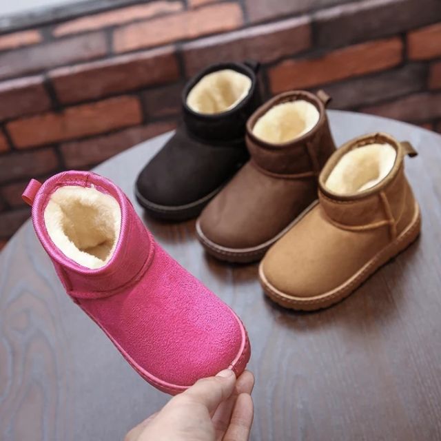 Boot trơn lót lông