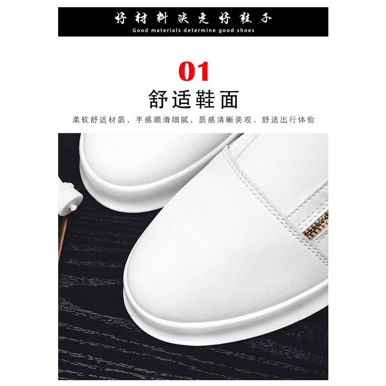 Giày Thể Thao Da Cổ Cao Chống Trượt Phong Cách Hàn Quốc Cho Nam