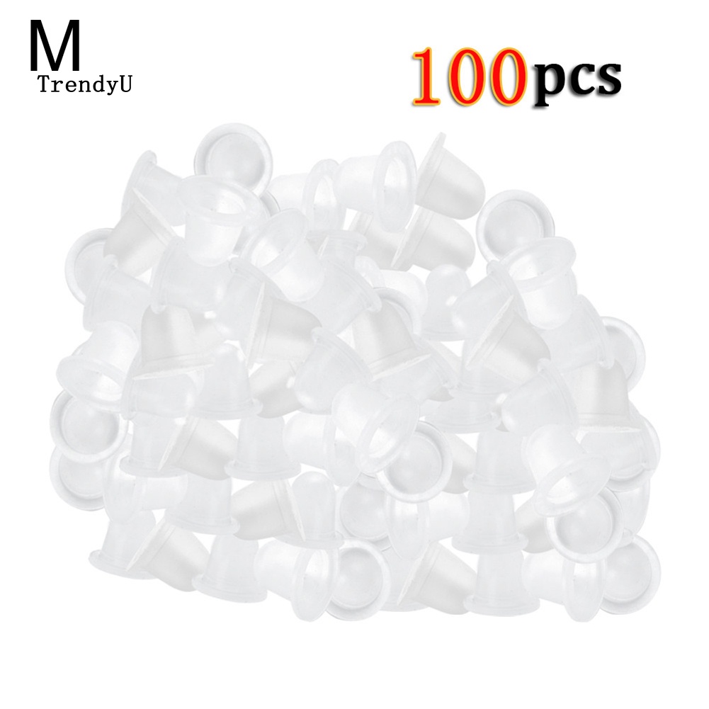 Trd Bộ 100 Cốc Đựng Mực Xăm Bán Vĩnh Viễn Bằng Silicon Mềm