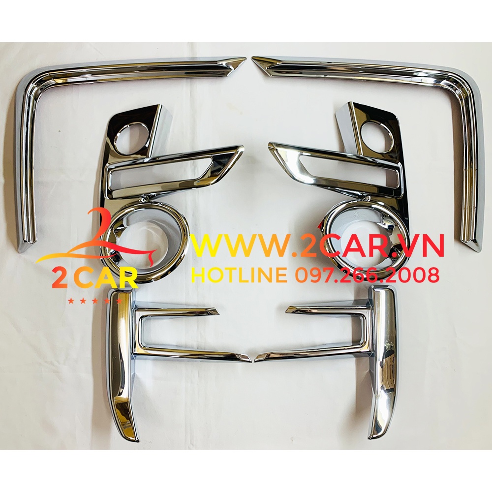 Ốp viền đèn gầm trước, sau xe Toyota Raize 2021-2022 mạ crom cao cấp