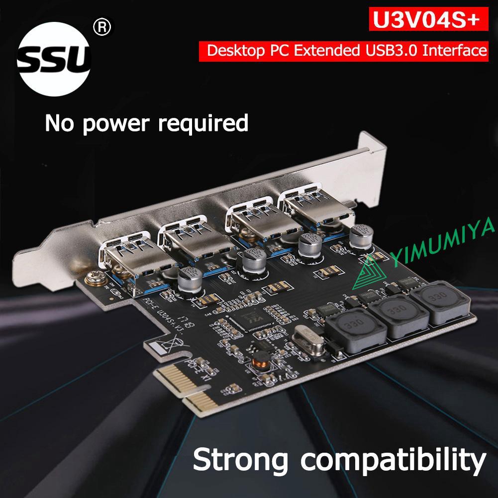 Card Mở Rộng Pcie 4 Cổng Usb 3.0 Yisu U3V04S+4 Cổng