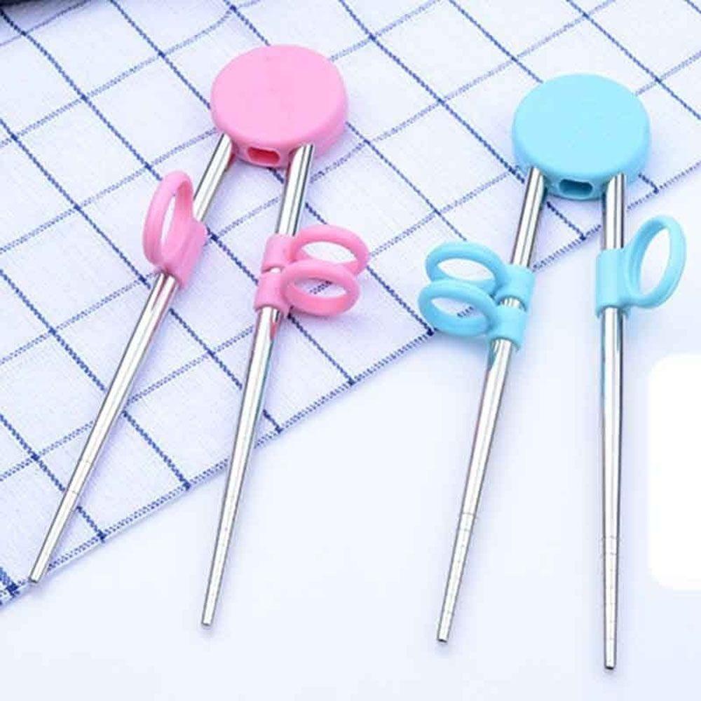 SOMEDAYZL Đũa Tập Ăn Bằng Thép Không Gỉ In Hoạt Hình Dễ Thương Cho Bé