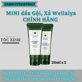 MINISIZE Bộ combo dầu gội và xả gừng Weilaiya CHÍNH HÃNG giảm rụng kích mọc tóc, giúp chị em có tóc suông mượt