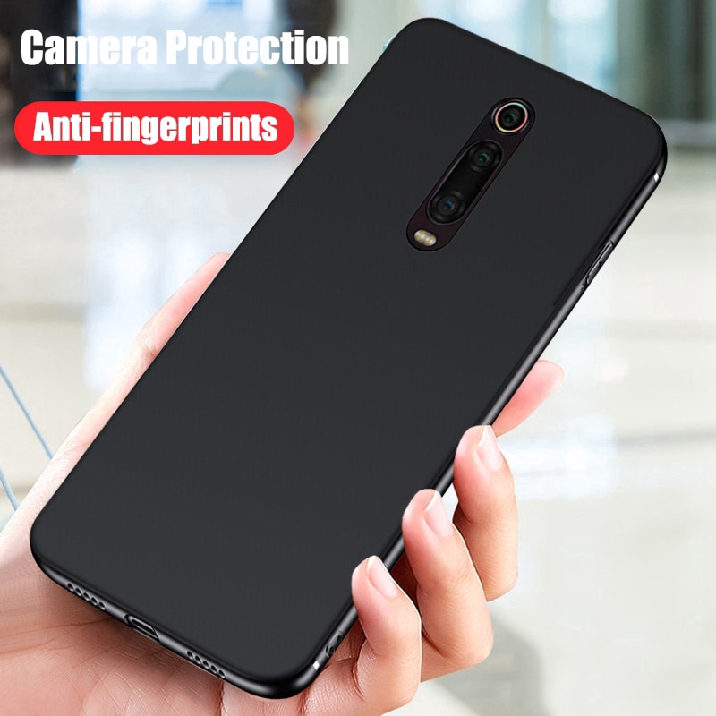 Ốp điện thoại bằng nhựa mềm nhám chống sốc màu đen cho Xiaomi Mi 9T Redmi K20 Pro