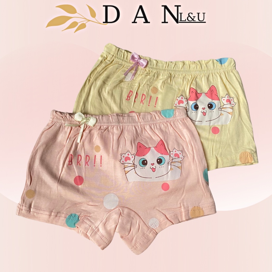 Quần Đùi Trẻ Em Cotton Co Dãn Thoải Mái Họa Tiết Siêu Xinh DAN L&amp;U Ngẫu Nhiên