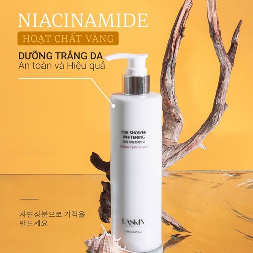 Kem Ủ Trắng Nhả Nắng Hàn Quốc PRE – SHOWER WHITENING Laskin 250ml | BigBuy360 - bigbuy360.vn