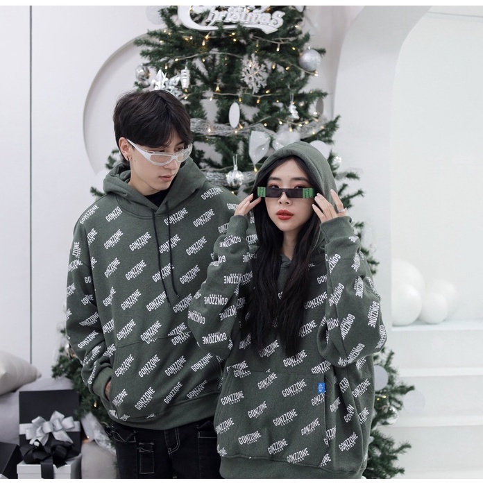 [HIPHOP] Áo Hoodies Form Rộng Nỉ Cua Mùa Đông Gonzzone - Màu Xám Rêu | BigBuy360 - bigbuy360.vn
