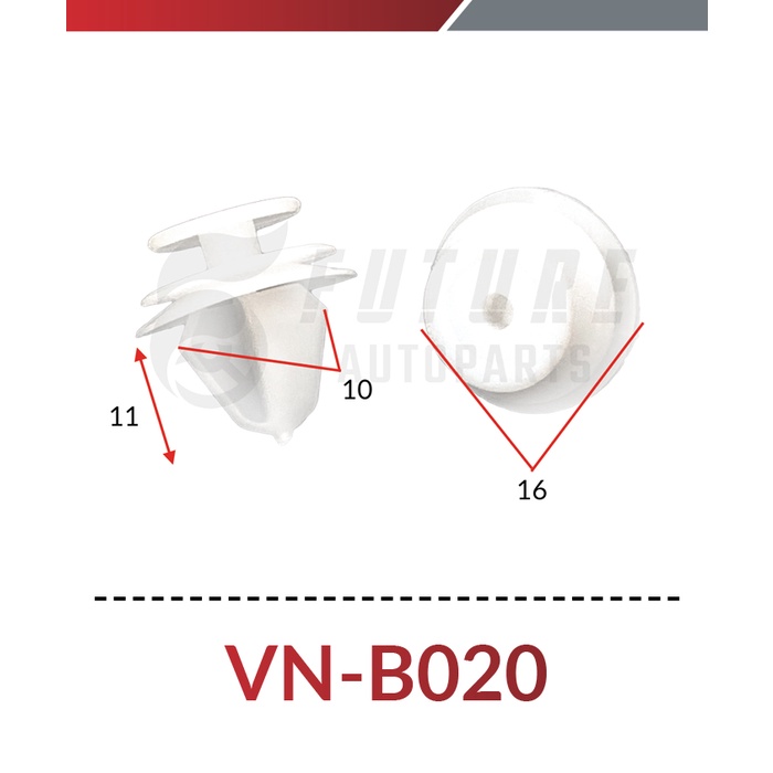 [Vít nhựa] Vít nhựa, chốt nở nhựa cho các dòng xe part 3 - Future Autoparts